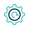 Icono de optimización continua para mejorar resultados digitales